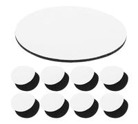 CVUTOVO 20 Paires D'autocollants Ronds à Scratch Noirs 6 Cm en Nylon et Polyester, Fixation Polyvalente et Facile à Utiliser pour Tapis, Nappes et Draps Antidérapants