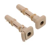 CVUTOVO 2pcs Guide des Appuie-tête Arrière pour Siège de Voiture en Plastique Beige Verrouillage et Diamètre de Trou 12,7mm pour Maintien Confortable du Cou