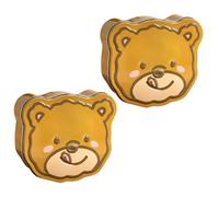 CVUTOVO 2pièces Boîte à Cookies Forme Ours Boîte Cadeau Festive pour Bonbons Biscuits Chocolat et Petits Cadeaux Rangement Pratique pour Fêtes