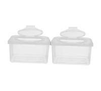 CVUTOVO 2pièces Boîte Lingette Pour Réutilisable Avec Couvercle Anti-poussière Distributeur Pratique Pour Rangement Lingettes Pour Salle De Bain Et Maison Lot