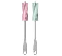 CVUTOVO 2Pièces Brosse à Biberon Nettoyeur de Sucette Pratique Goupillon Rotatif pour Nettoyage Design Ergonomique et pour Bouteilles et Tétines