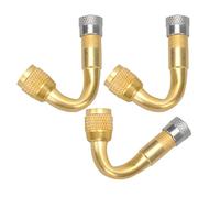 CVUTOVO 3 pièces Prolongateur Valve Pneu Incurvé Rallonge Tige Valve Voiture pour Accès Facile Gonflage Pneus Difficiles Compatible Auto Moto Vélo Camion