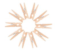 CVUTOVO 30pièces Lot de Mini Pinces Bois Naturel Multi-usages pour Photos Papiers Et Messages Clips Décoratifs pour Loisirs Créatifs Et Collage Photos