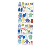 CVUTOVO 4 Pièces Autocollants pour Garde Robe Étiquettes de Classification pour Garçon Fille Décoration Murale de Chambre Autocollants Amovibles pour Décoration de Rangement