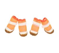 CVUTOVO 4 pièces Chaussures pour Chien été Respirantes et Résistantes à Usure Bottines Décoratives Légères pour Petits Chiens Accessoires Confortables et des Pattes