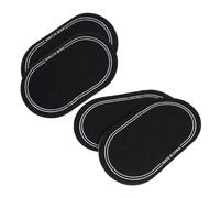 CVUTOVO 4 Pièces Patch de Grosse Caisse Double Pédale Ensemble de Autocollants Noirs pour Peaux de Batterie Protection Durable pour Bass Drum Amélioration Stabilité et des Peaux de