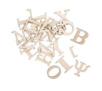 CVUTOVO 48 Pièces Jeux Éducatifs de Lettres Grecques Bois pour Apprentissage de Alphabet et Jeux de Mots Facile Transporter