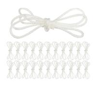 CVUTOVO 50 Pièces Cordon de Démarrage de Remplacement Corde de Rappel pour Petits Moteurs Nylon 5mm Blanc pour Tondeuses à Gazon et Motoculteurs, Aménagement Paysager et Ateliers