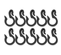 CVUTOVO 50 Pièces Porte-Tube à Clip 16mm PP Noir, Crochet de Fixation | Modèle Hook, Usage pour Arbres Fruitiers, Léger et Facile à Transporter, pour Jardin et Réseau D'irrigation