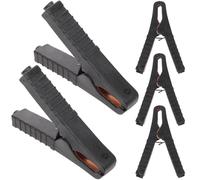 CVUTOVO 5pcs Clips de Batterie en Cuivre Plaqué Protection Abs, Pinces Crocodile Isolées pour Batterie de Voiture et Camion, Conductivité Optimale pour Soudage Électrique
