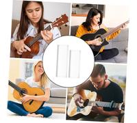 CVUTOVO 6 Pièces Glass Guitar Slide Ring Transparent Finger Sliders For Acoustic Rock Folk Blues Music Stable Control And Precise Performance