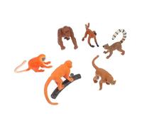 CVUTOVO 6Pièces Modèle de Singe Animal de Figurines de Singes à Longue Queue Jouets Éducatifs et Décorations pour Animaux Réalistes à