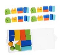CVUTOVO 70 Pièces Blocs de Formes pour Éducation Géométrique Manipulatives Pédagogiques pour Écoles Élémentaires Développement Cognitif et Créativité