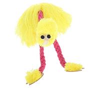 CVUTOVO à Fil Peluche Jaune Animal pour Garçon Fille Bois de Pin Sûr Jeu Imagination Rôle