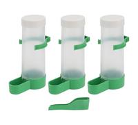 CVUTOVO Abreuvoir pour Oiseaux en Plastique Vert, Distributeur d'eau Automatique pour Cage, Facile à Utiliser, Ne Blesse Pas Le Bec, pour Oiseaux et Alouettes