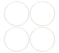 CVUTOVO Anneaux en Métal Doré Support Fiable Lot de 4 35 Cm pour Cadre Attrape-rêves Polyvalent pour Couronne Décorative Décoration de Mariage et de Table