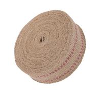 CVUTOVO Bande Tissée en Jute Rouge Rayée, Flexible et Facile à Agrafer, Réparation de Fauteuils à Bascule et Canapés pour Projets de Bricolage