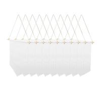 CVUTOVO Bannière D'affichage Vierge en Lin Beige 10 Pcs pour Décoration Murale DIY et Affichage de Broches, pour Chambre D'garçon et Filles et Décoration Intérieure