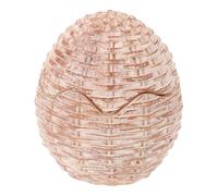 CVUTOVO Bocal Ovale en Imitation Osier avec Couvercle - Boîte de Rangement décorative Style Ferme - Boîte en Forme d'œuf Imitation rotin pour Bijoux, clés, Bougies et Bonbons