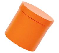 CVUTOVO Boite A Fleur Ronde en Papier Orange pour Contenir des Bouquets de Fleurs, Maintien de Forme, pour Décorations de Maison et Célébrations D'anniversaire