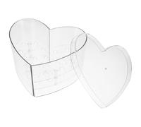 CVUTOVO Boîte à Fleurs Décorative en Acrylique Transparent Forme Cœur, Petite Taille, Étui pour Fleurs Séchées et Stabilisées, Contenant pour Mariage, Anniversaire et Saint-valentin,