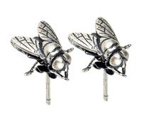 CVUTOVO Boucles d'oreilles délicates pour femmes en forme de mouche, 1 paire, argent S925, style punk, résistantes à l'oxydation, pour mariage et rendez-vous