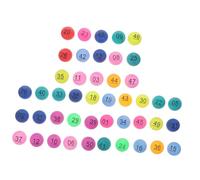 CVUTOVO Boules Numérotées 1 à 50 Colorées Compactes, Accessoire De Tirage Au Sort, Lot de 50 Pièces, pour Loterie Et Animation De Fête