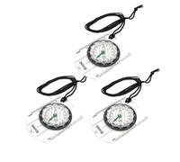 CVUTOVO Boussole Professionnelle D'orientation pour Tout-Terrain avec Flèche Directionnelle et Plaque Transparente, Lot de 3 Pièces pour Randonnée et Camping en Extérieur