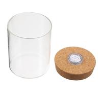 CVUTOVO Bouteille Décorative Cylindrique en Verre Borosilicate Transparent 1 Mini Aquarium DIY Lumière LED Intégrée Micro-Paysage Créatif pour Décoration Intérieure