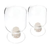 CVUTOVO Bouteilles en Verre pour Allumettes 2pcs Structure Stable et Design Délicat, Pot de Rangement Transparent 125ml et 250ml pour Décoration de Bureau