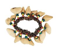 CVUTOVO Bracelet de Coquille de Noix pour Garçon Fille Instrument de Tambourin Africain de Danse pour Fêtes et Activités Ludiques
