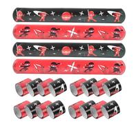 CVUTOVO Bracelets Ninja Slap 24 Pièces Pour Garçon Et Filles Lot De Bracelets à Claquer Colorés Jouets De Fête Créatifs Pour Anniversaire Et Décorations De Fête
