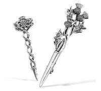CVUTOVO Broche Écossaise Chardon 2 Pièces en Alliage pour Manteaux et Costumes, Résistante Ternissement, Design Élégant et Unique, Facile à Utiliser