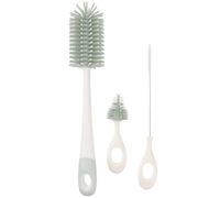 CVUTOVO Brosse à Biberon et Tétine en Silicone Vert Clair, Set de Nettoyage 2 Pièces Manche Long, Outils de Nettoyage pour Bouteilles Bébé, pour Biberons, Gobelets et Contenants