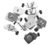 CVUTOVO Butée D'extrémité de Rideau en Fer Robuste, Embouts de Rail de Rideau Universels 10 Pièces, Accessoire de Quincaillerie pour Fixation de Tringle à Rideaux, pour Voilages et Petits