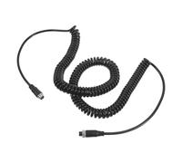 CVUTOVO Câble D’Extension Vidéo Élastique 4 Broches pour Caméra de Recul de Remorque et Camion, Câble de Surveillance Robuste pour Bus et Caravanes, Extension Flexible Résistante