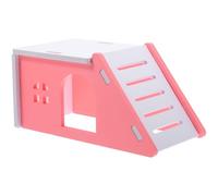 CVUTOVO Cachette pour Cochons d'Inde et Hamster en PVC Rose, Maisonnette Confortable pour Dormir, Environnement Sûr et Cosy, Accessoire Décoratif pour Petits Animaux