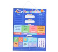 CVUTOVO Calendrier Mural Éducatif pour Garçon Fille Cognitif Créatif Anglais Tableau Effaçable et Magnétique pour la Météo pour Développement Cognitif des Tout Petits
