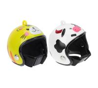 CVUTOVO Casque Poulet 2 Pièces en PP Chapeau de Protection, Couvre-Chef pour Poules, Sécurité des Oiseaux en Élevage Familial