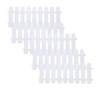 CVUTOVO Clôture Décorative de Jardin et Non Déformable en Plastique Blanc 5 Pièces, Bordure Patio Résistante, Facile à Peindre pour Parties et Cour