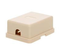 CVUTOVO Coffret de Communication Téléphone 6p4c Rj11 en PC Beige, Performance Stable et Appels Clairs, Port Simple pour Câblage Résidentiel à Domicile, Lot de 10 Pièces