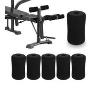 CVUTOVO Coussinets en Mousse Noirs Accessoires Multifonctions en Éponge Douce 6pcs pour Banc de Musculation Adaptés pour Exercices la Maison et Planches