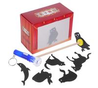CVUTOVO de Jeu d'ombre Traditionnelle Chinoise Chinois marionnettes Petits Monstres Chinoise pour Enfants d'ombre Papier Rouge