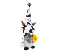 CVUTOVO Décorations de GNOME sans Visage pour Fête Motif Vache, Rembourrage Coton PP et Gravier, Travail Soigné, Décoration Créative pour Maison et Ambiance Festive