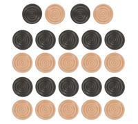 Cvutovo Échecs en Bois Rondes 24 Pcs Accessoires pour Jeux de Société Dames Backgammon et Échecs 2.5 cm Jeu de Plateau Polyvalent