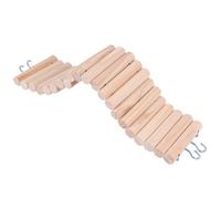 CVUTOVO Échelle en Bois Naturel pour Hamster avec Crochet Suspendu, à Mâcher et Escalade, Encourage l'exercice des Petits Animaux comme Souris et Hamsters