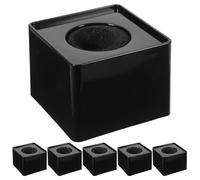CVUTOVO Ensemble de 6 cubes porte-logos pour microphones, 37 mm (1,46 pouce) de diamètre, pour interviews, studios, conférences de presse et diffusion.