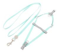 CVUTOVO Ensemble Harnais et Laisse pour Chat en Polyester Ajustable Opération Main, pour Promenade en Extérieur, Confortable et Stylé Vert