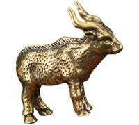 CVUTOVO Figurine en Laiton D'antilope Tibétaine Vintage, Décoration Rétro pour Maison et Bureau, Sculpture Artisanale Animale, Ornement Décoratif Unique pour Intérieur, Présent Original