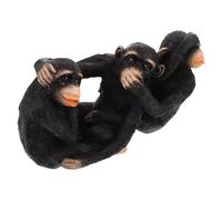 CVUTOVO Figurines de Singes Résine Miniatures Décoration Bureau et Maison Voir Entendre Ne Dire Ornement Artistique pour Étagère et Bureau